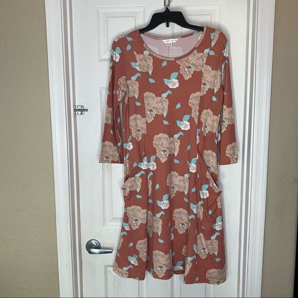 Downeast Floral Dress Size Medium - Picture 3 of 9
